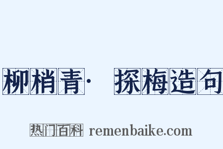 柳梢青·探梅造句是什么意思的图片